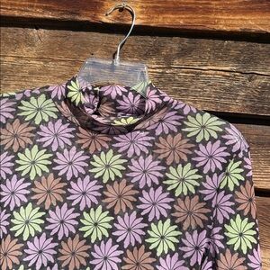 Another girl mesh floral top 70s look